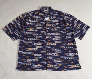 Vintage PACO All Over Print Button Up Shirt XL Hip Hop Streetwear Skater 90s Y2K - Picture 1 of 6