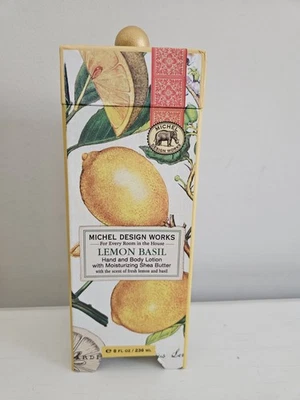 Michel Design Works 柠檬罗勒手部及身体乳液 8 液量盎司原装盒  — 第 1/4 张图片