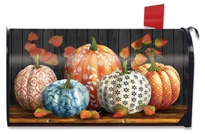 Fall Elegant Pumpkins Oversized Mailbox Cover  - Oversized - Briarwood Lane - Picture 1 of 3