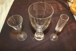 Glasses 3 Different Pieces of Polish Glass 1 is a KROSNO Poland - Picture 1 of 6