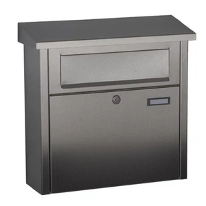 Heibi Briefkasten BIG BOX Edelstahl geschliffen 47,5x15,7x46 cm DIN C4 quer mit - Bild 1 von 1