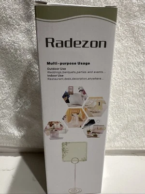 Radezon 10 Pack 8.75” Tall Table Number Holders Place Card Holders- New. Silver - Imagem 1 de 4