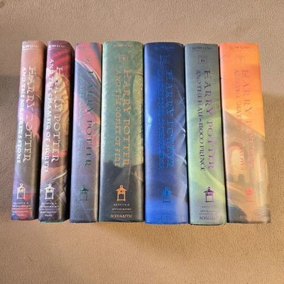 Harry Potter 1-7 1st Edition HC/DJ Set, J.K. Rowling, 5 1st Printings - Image 1 of 4