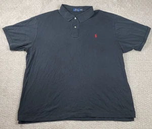 Polo Ralph Lauren Poloshirt Herren 2XB Schwarz Piqué Baumwolle Kurzarm Golf Pony - Bild 1 von 6