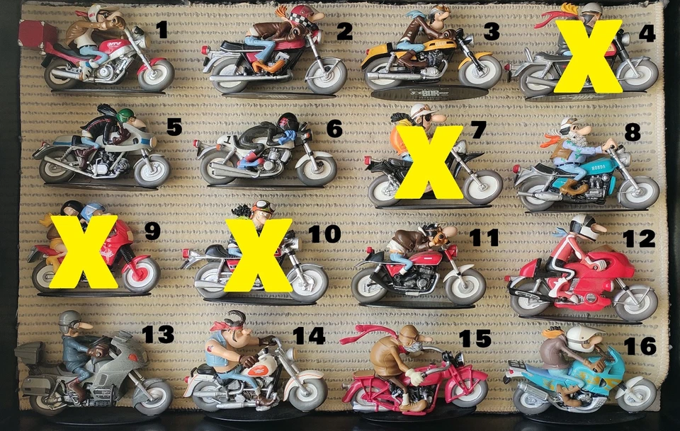 Figurines moto Joe Bar Team en résine - Immagine 1 di 1