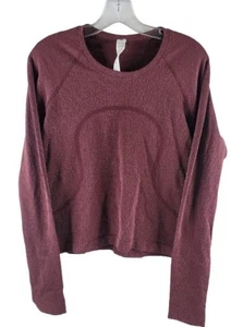 Lululemon Swiftly Tech Long Sleeve 2.0 Race Pullover Sz 8 In Burgandy NWT $78 - Picture 1 of 10