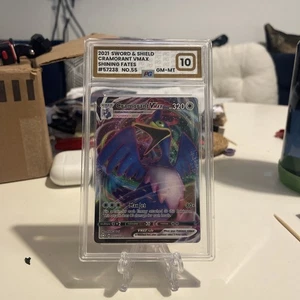 2021 POKEMON SWORD & SHIELD SHINING FATES #055 FULL ART/CRAMORANT VMAX PG 10 - Picture 1 of 3