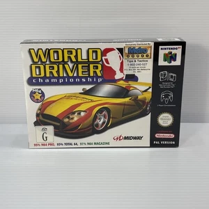 đŸ”¥SEALEDđŸ”¥NINTENDO 64 GAME WORLD DRIVER CHAMPIONSHIP BRAND NEW SEALED PAL - Picture 1 of 15