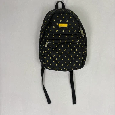 Mochila acolchada Marc by Marc Jacobs negra con estampado de limón Foto 1 de 4