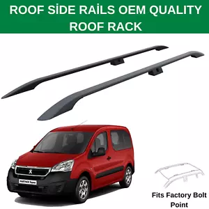 Guide Side Tetto Per Scaffalature Peugeot Partner Tepe Alluminio Colore Nero - Foto 1 di 9