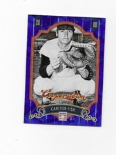 2012 Panini Cooperstown Crystal Collection Blue #45 Carlton Fisk /499 RED SOX 