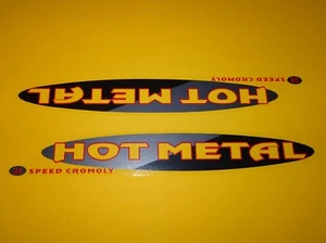 AUTÉNTICAS PEGATINAS/CALCOMANÍAS DE MARCO DE 24 VELOCIDADES DE METAL CALIENTE DE COLECCIÓN NOS RALEIGH - Imagen 1 de 4