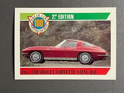 1963 Chevrolet Corvette Sting Ray Traum Auto 2nd Edition Sammelkarte Selten #93 - Bild 1 von 2