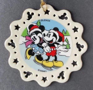 Lenox Disney - Mickey & Minnie Mouse Schlittschuh süßer Weihnachtsschmuck mit Box - Bild 1 von 13