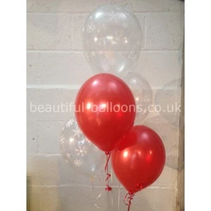60 x Christmas Snowflakes Pearlised Latex Balloons - Picture 1 of 2