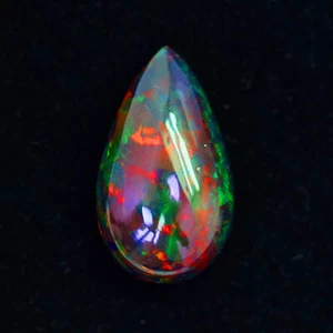 4.34ct Terrific Rainbow Color in Chaff Pattern Natural Ethiopian Weli Black Opal - Picture 1 of 4