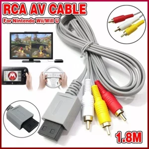 High Quality Audio Video RCA Cable for Nintendo Wii Wii U and Mini Console Lead - Picture 1 of 8