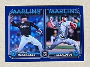 2024 Topps Actualización Royal Blue Rookie Combo Maldonado Villalobos RC Miami Marlins - Imagen 1 de 1