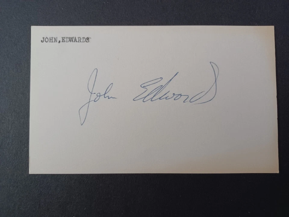 约翰尼·爱德华兹签名索引卡-红人队、红雀队、太空人队-B — 第 1/1 张图片