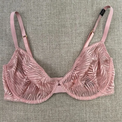 Бюстгальтер женский Victoria's Secret 34 D без подкладки Demi балконет кружевной ремень сзади Core Ne - Изображение 1 из 4