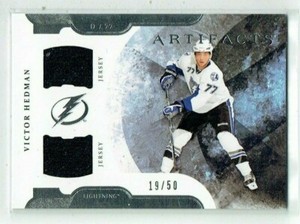 11-12 UD Upper Deck Artifacts  Victor Hedman  /50  Dual Jerseys 
