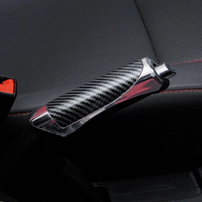 Carbon Fiber Style Car Hand Brake Protector Cover Interior Decorative Accessory - Image 1 of 4