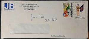 (MLT-206) MALTA 1992 envelope with 2 stamps SG 894, 917 posted to SLIEMA - Picture 1 of 2