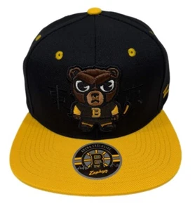 Zephyr NHL Boston Bruins SELTEN "Harajuku" Flat Bill SnapBack Mütze BRANDNEU MIT ETIKETT - Bild 1 von 5