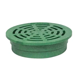 StormDrain 8 in. Outdoor Catch Basin Round Flat Grate Cover, Green - Superior... - Picture 1 of 1
