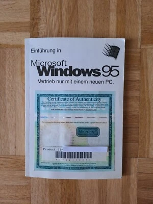 Microsoft Windows 95 Product ID ohne CD - Bild 1 von 2