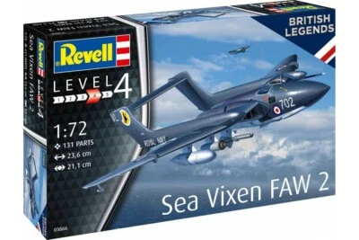 REVELL 1:72 KIT AEREO SEA VIXEN FAW 2  LUNGHEZZA 23,6 cm  131 PARTI    ART 03866 - Immagine 1 di 2