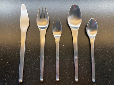 STANLEY ROBERTS CONTEMPRA MIDCENTURY MODERN STAINLESS CHOOSE - Image 1 of 4