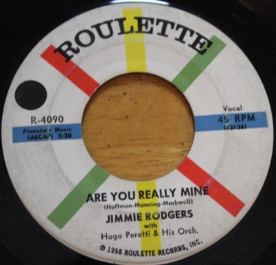 JIMMIE RODGERS THE WIZARD / ARE YOU REALLY MINE 45RPM 7" JUKEBOX RECORD G+ - Image 1 of 4