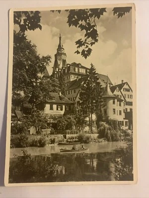 Ansichtskarte, Tübingen Universitätsstadt, Hölderlintor m. Alter Aula gelaufen - Bild 1 von 2