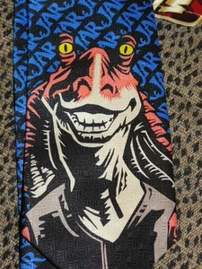 SOLD OUT LIMITED EDITION STAR WARS TIE BIG JAR JAR ORIGINAL PAPER LABEL - Picture 1 of 1