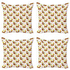 Kitten Pillow cushion set of 4 Cat in a Party Hat and Candy