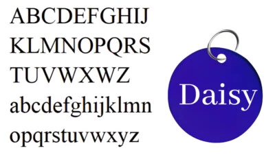 Pet Tags,Round Aluminum Charm, Custom Personalized Engraved Dog Cat ID Name Tag - Image 1 of 4