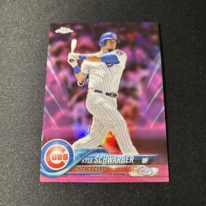2018 Topps Chrome PINK REFRACTOR #56 KYLE SCHWARBER PHI Phillies CHI Cubs - Picture 1 of 4