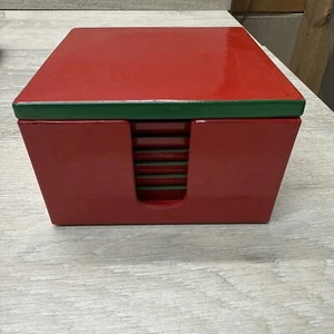 Vintage Lord & Taylor Christmas MCM Stacking Coaster Set (6) Made in Japan 1950s - Picture 1 of 9