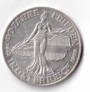 500 Schilling Münze Silber 925/1000 Österreich 1985 40 Jahre Frieden - Bild 1 von 2