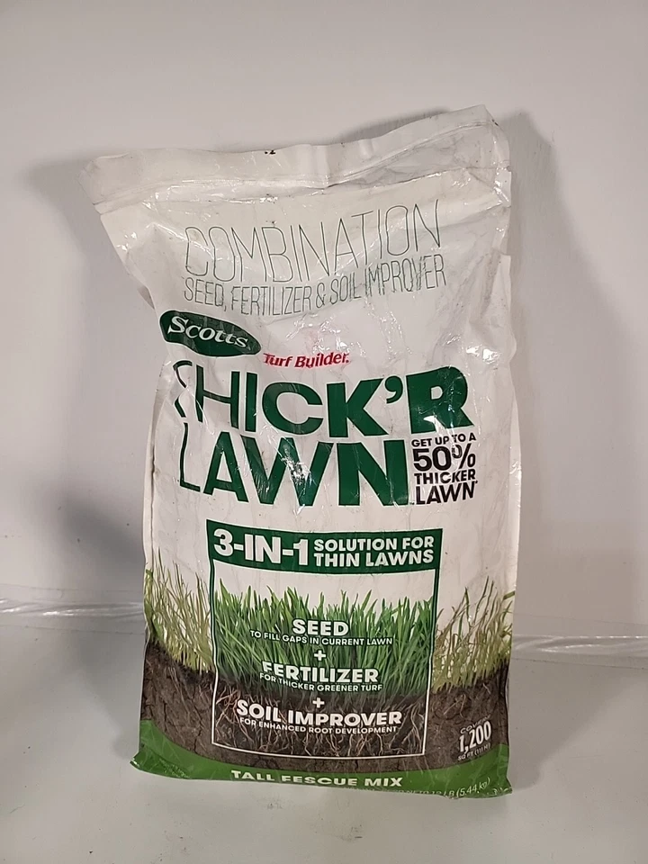 Scotts 30073 Turf Builder Thick R Lawn Tall Fescue Mix-1 200 Sq. FT 12 LB