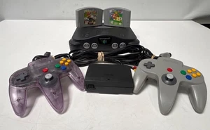 Nintendo 64 Console Model NUS-001(USA) w/ Mario Kart & Super Mario - Tested - Picture 1 of 16