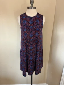 Nicole Miller New York Boho Floral Dress Sleeveless Stretch Pockets Sz XS Fairy - Picture 1 of 8
