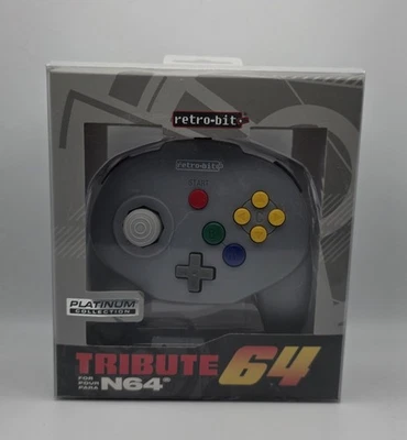 Retro-Bit Tribute 64 Wired Controller for Nintendo 64 - Gray - Image 1 of 2