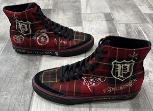 Zapatillas deportivas Polo Ralph Lauren Solomon rojas a cuadros talla 10 ¡¡USADAS UNA VEZ!!! - Imagen 1 de 8
