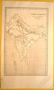 Mapa Duvotenay 1843 ANTIGUA INDIA según geografía brahmánica - Imagen 1 de 1