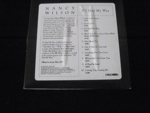 Nancy Wilson - If I Had My Way (CD, Advance, Album, Promo) (Very Good Plus (VG+) - Picture 1 of 3