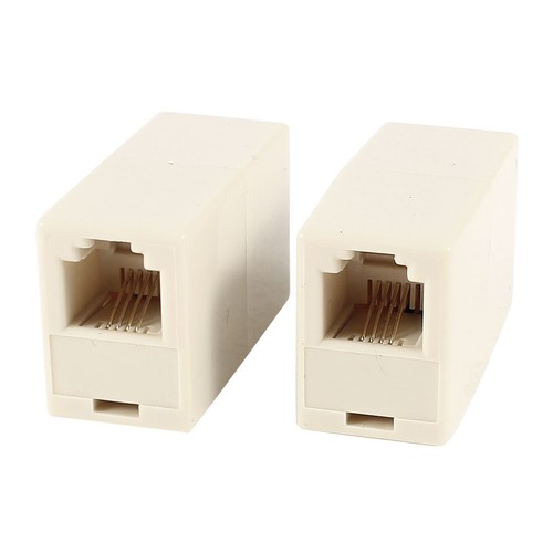 RJ11 6P4C Maschio a Dual Femmina Telefono Linea Splitter Connettore