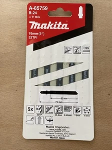 (II) Makita A-85759 B24 Stichsäge Ersatz (5er Pack), Neu - Bild 1 von 2