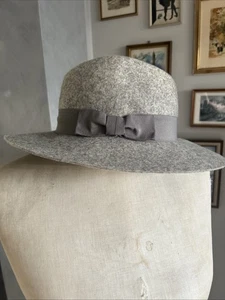 SEED Heritage Women’s Fedora 100% Wool Grey Marle Winter Autum Hat - Picture 1 of 6